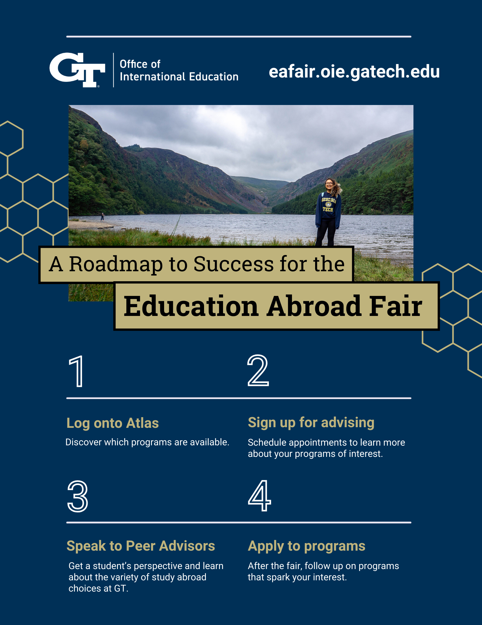Step by step guide on how to prepare for the education abroad fair.