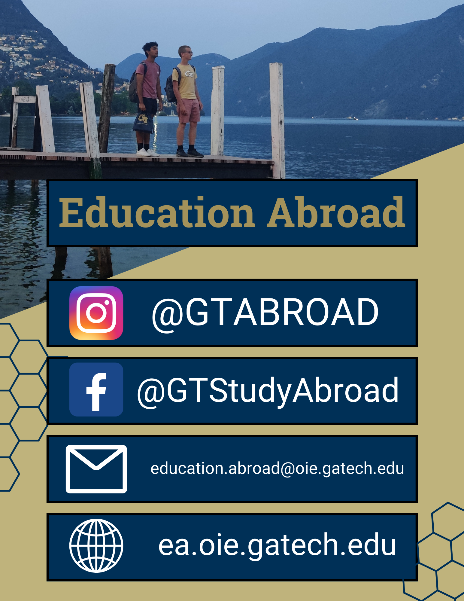 Social media information for Education Abroad Office